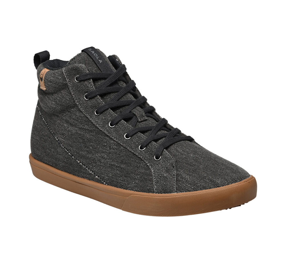 Wanaka Canvas Mens Dark Grey Saola Shoes